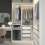 PAX Corner wardrobe, white, 211/161x236 cm