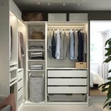 PAX Corner wardrobe, white, 211/161x201 cm