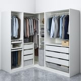 PAX Corner wardrobe, white, 211/161x201 cm