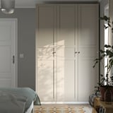 PAX / FLISBERGET Wardrobe combination, white/light beige, 150x60x236 cm