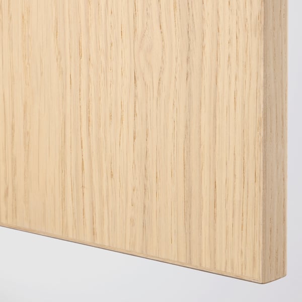 PAX / FORSAND/ÅHEIM Wardrobe combination, white stained oak effect/mirror glass, 150x60x201 cm