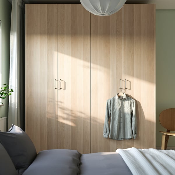 PAX / FORSAND Wardrobe combination, white stained oak effect/white stained oak effect, 200x60x236 cm