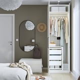PAX / FORSAND Wardrobe combination, white/white, 75x60x236 cm