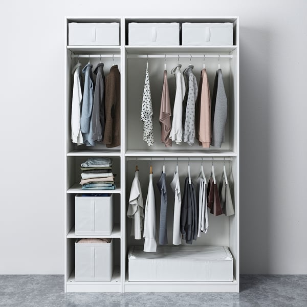 PAX / FORSAND Wardrobe combination, white/white, 150x60x236 cm