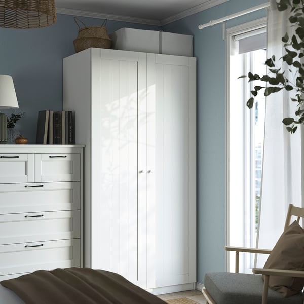 PAX / GULLABERG Wardrobe combination, white/white, 100x60x201 cm