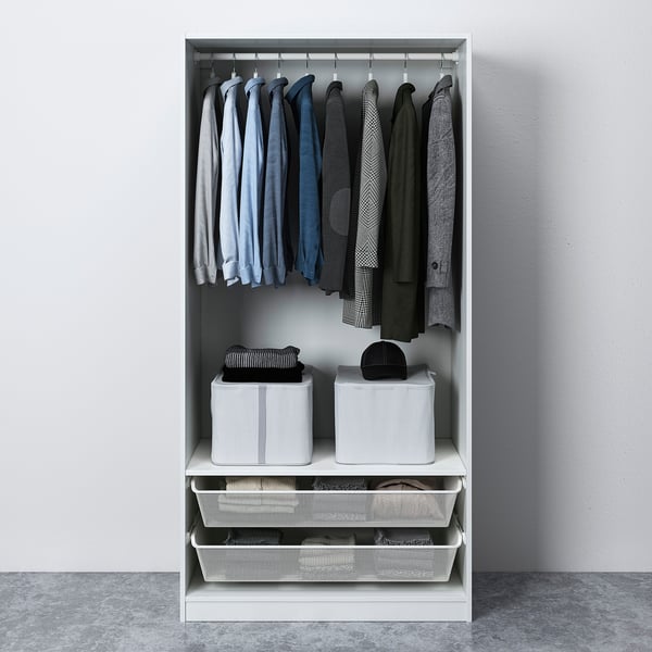 PAX / GULLABERG Wardrobe combination, white/white, 100x60x201 cm