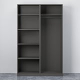 PAX / HASVIK Wardrobe, dark grey/dark grey, 150x66x236 cm