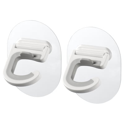 PEPPRIG Self-adhesive hanger for mop, grey/white