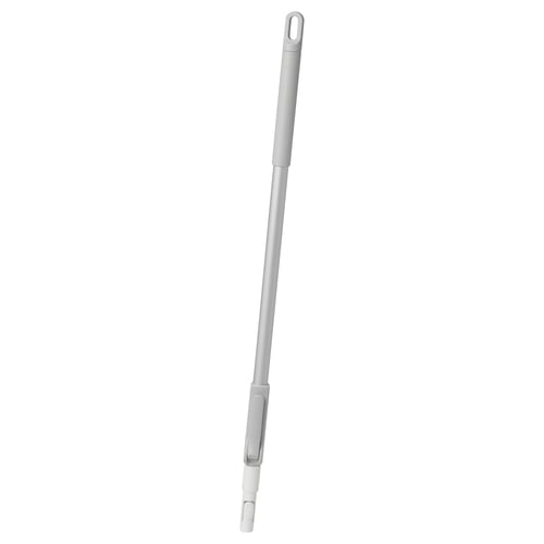 PEPPRIG telescopic cleaning handle in grey, extendable with push-button adjustments, made of plastics and aluminium, versatile cleaning.