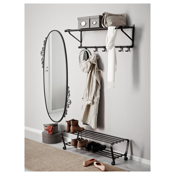 PORTIS Shoe rack - black - IKEA
