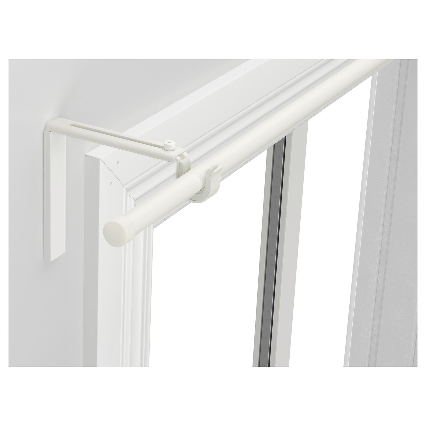 RÄCKA Curtain rod combination - white 120-210 cm — image 2