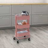 RÅSHULT Trolley, pink-red, 28x38x65 cm