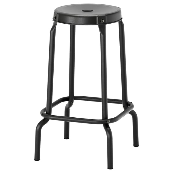 RÅSKOG Bar stool, black, 63 cm