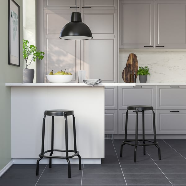RÅSKOG Bar stool, black, 63 cm