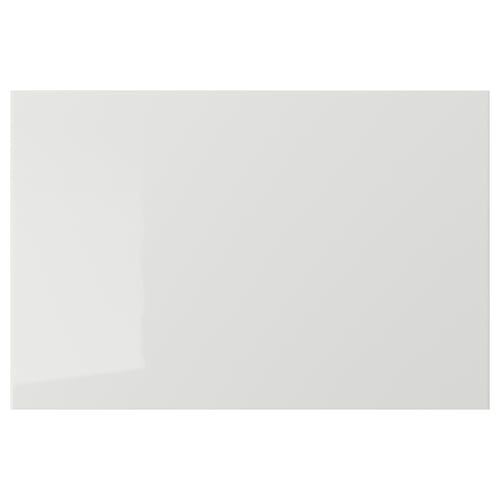 RINGHULT kitchen cabinet, grey, glossy, rectangular.