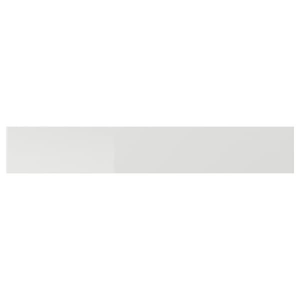 RINGHULT Drawer front, high-gloss light grey, 60x10 cm