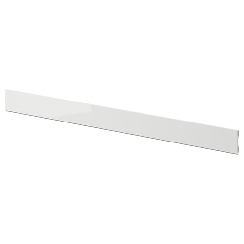 RINGHULT: sleek grey high-gloss front panel, rectangular shape, durable plastic foil.