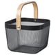 RISATORP Basket, dark grey, 25x26x18 cm