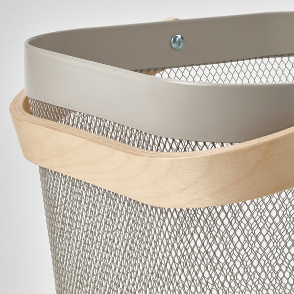 RISATORP Basket, grey-beige, 25x26x18 cm