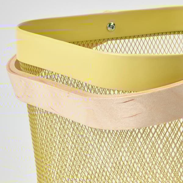 RISATORP Basket, light yellow, 25x26x18 cm