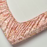 RODGERSIA Fitted sheet, pink/white, 150x200 cm