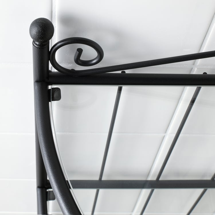 RÖNNSKÄR corner shelf unit, black IKEA Malaysia