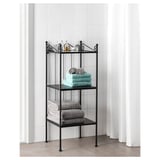 RÖNNSKÄR Shelving unit, black, 42x103 cm