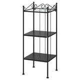 RÖNNSKÄR Shelving unit, black, 42x103 cm