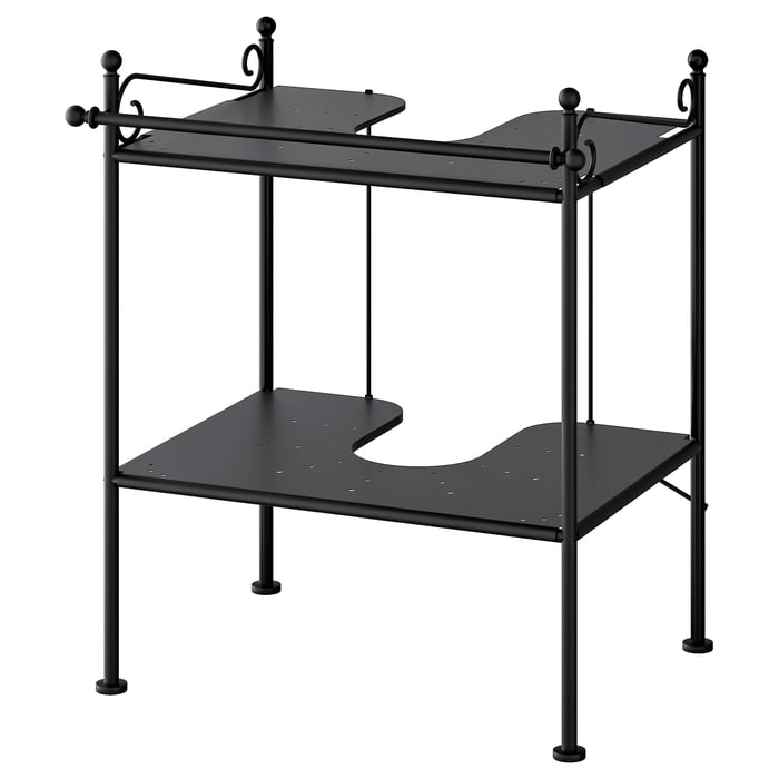 RÖNNSKÄR washbasin shelf, black IKEA Malaysia