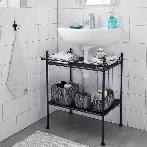 RÖNNSKÄR Wash-basin shelf, black