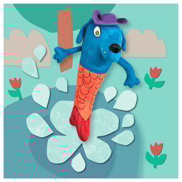 SAGOSKATT 2021 Soft toy, mermaid dog/multicolour