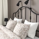 SAGSTUA Bed frame, black/Luröy, 180x200 cm