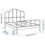 SAGSTUA Bed frame, white/Lönset, 150x200 cm