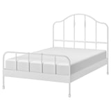 SAGSTUA Bed frame, white/Lönset, 150x200 cm