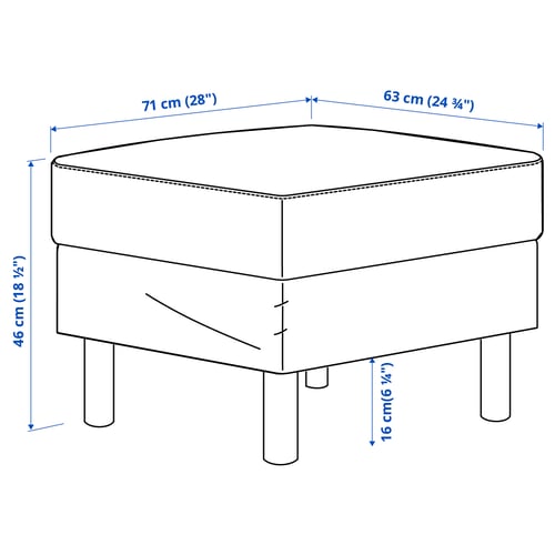 SALTSJÖBADEN Footstool, Tonerud grey
