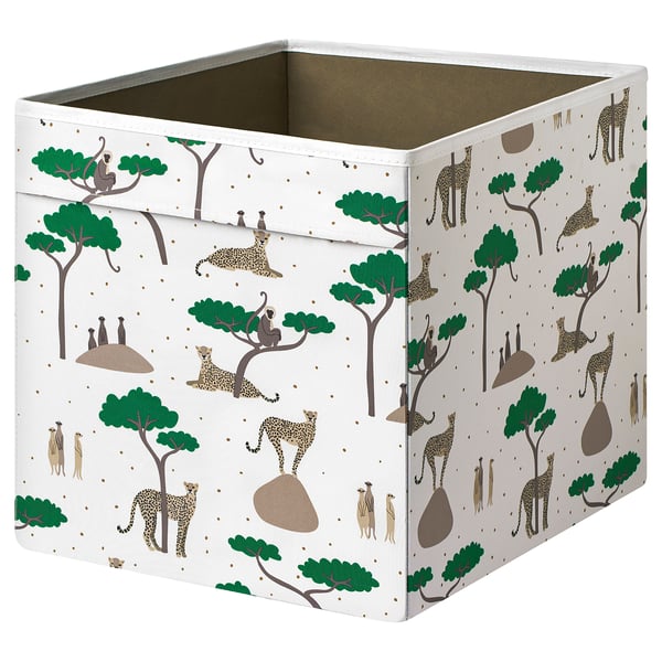 SANDLÖPARE Box, cheetah, 33x38x33 cm
