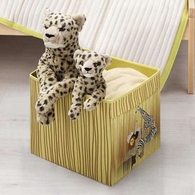 SANDLÖPARE Box, giraffe, 33x38x33 cm