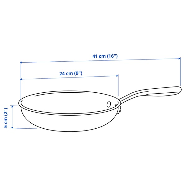 SENSUELL Frying pan, stainless steel/grey, 24 cm