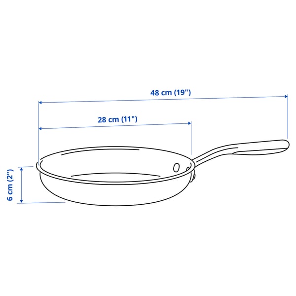 SENSUELL Frying pan, stainless steel/grey, 28 cm