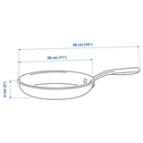 SENSUELL Frying pan, stainless steel/grey, 28 cm