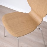 SIGTRYGG Chair, oak/Sefast chrome-plated