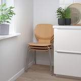 SIGTRYGG Chair, oak/Sefast chrome-plated