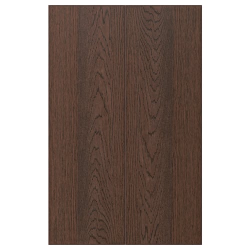 SINARP: dark wood kitchen cabinet fronts with solid oak edging for a modern rustic look.