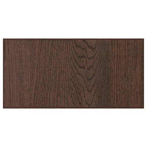 SINARP dark wood cabinet front with oak detail.