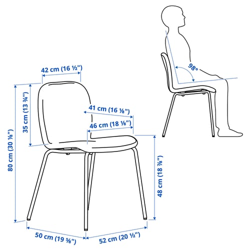 SKÅLSTA Chair, Knäbäck beige/tubular metal/black-grey