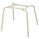 SKÅLSTA off-white metal chair frame; minimalist, modern design, powder-coated steel.