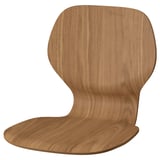 SKÅLSTA chair, light brown, wooden, curved design.