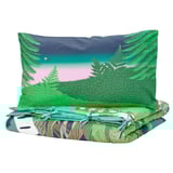 SKOGSDUVA Duvet cover and pillowcase, multicolour/forest pattern, 150x200/50x80 cm