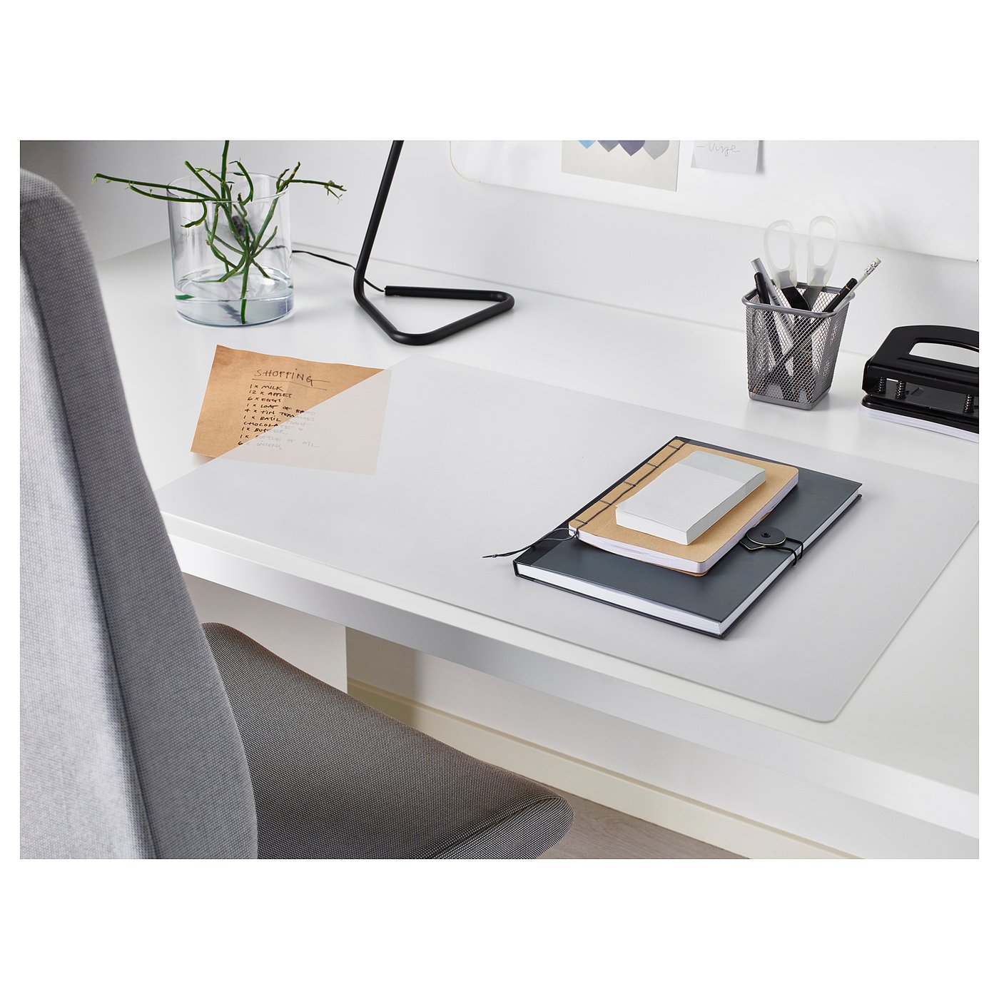 Skvallra Desk Pad White Transparent 38x58 Cm Ikea