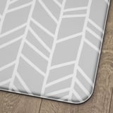 SKYDDSRUM Kitchen mat, grey, 45x120 cm